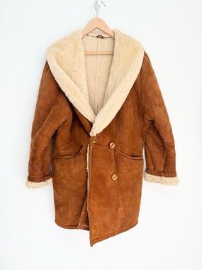 Vintage Hide Society Shearling Coat – Luxury Outerwear – Womens XL